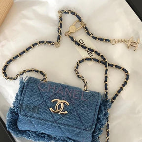 Chanel Graffiti Denim Pocket Back Bag