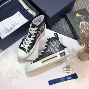 Dior High Top Sneakers White and Black