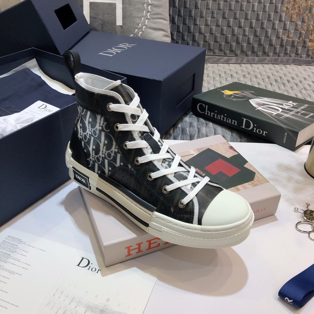 Dior High Top Sneakers White and Black