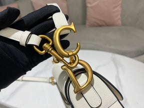 Dior Saddle White Bag